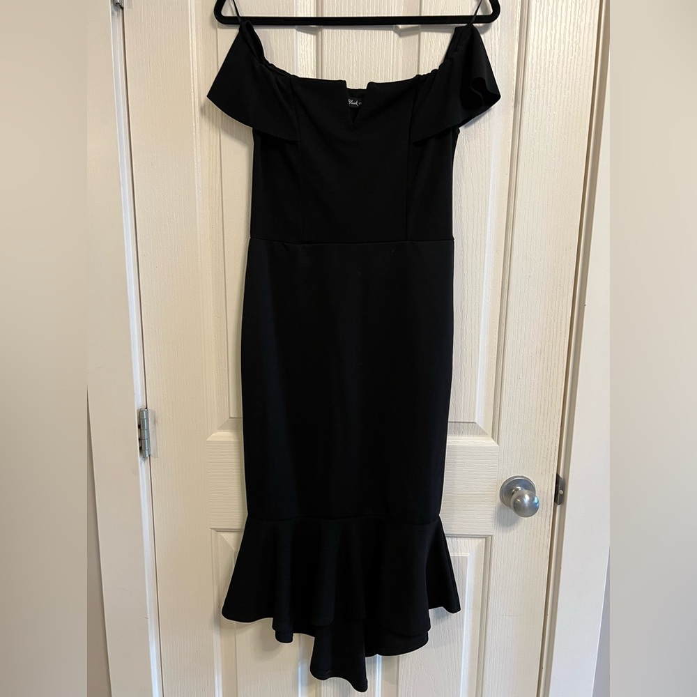 Mermaid off shoulder cocktail dress